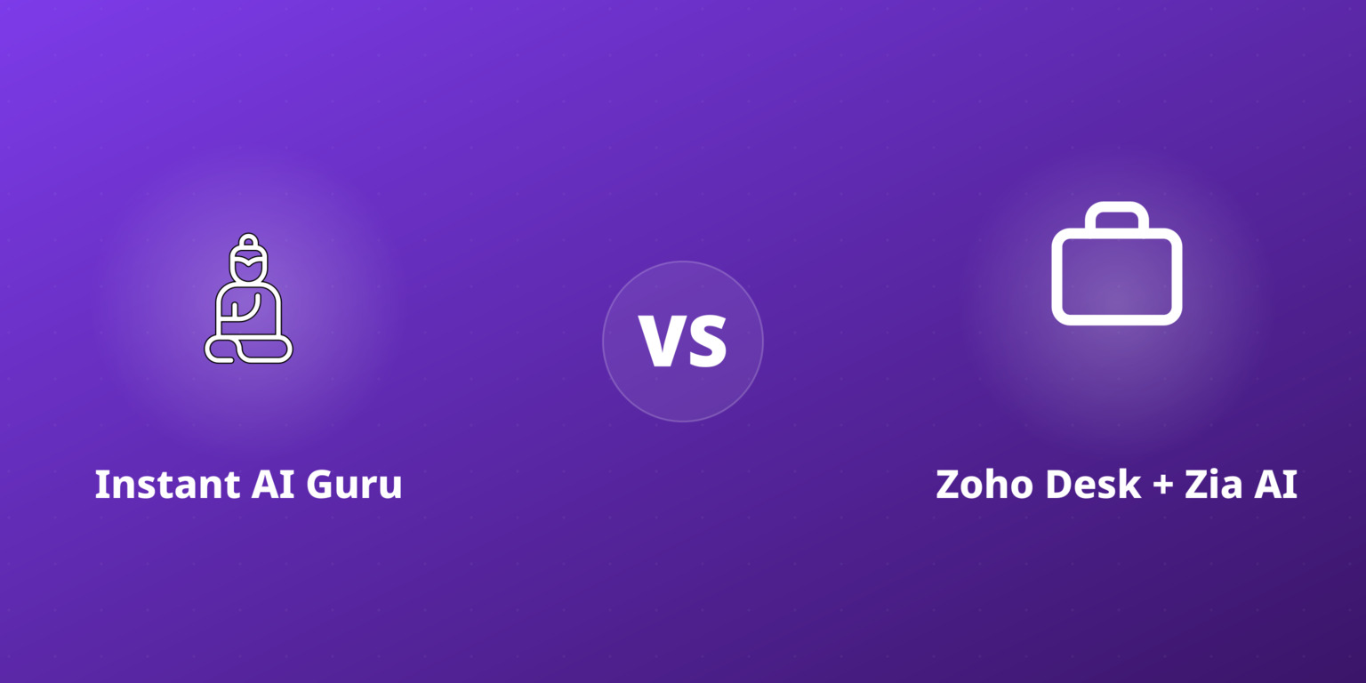 Instant AI Guru vs Zoho Desk and Zia AI